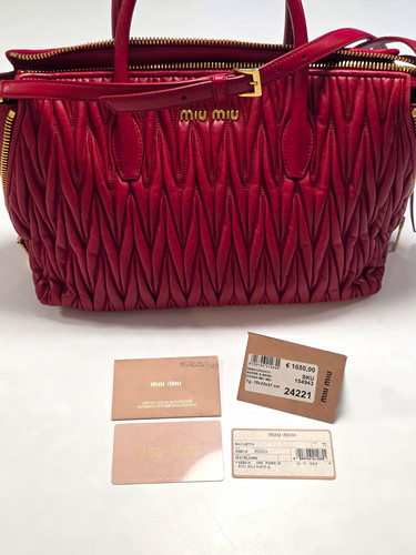 Miu bauletto matelasse red - miu,