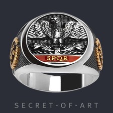 Imperial Roman Eagle Ring SPQR