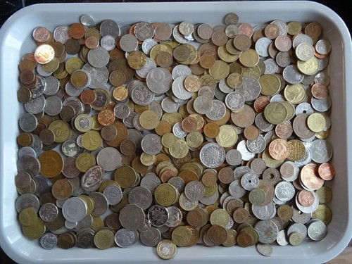 Old mixed world coin - old,