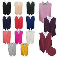Boys waistcoat woven plain - waistcoat,