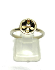 LMM Linda MacDonald Sterling Silver 9ct Gold Daisy Flower Ring Size M (US 6 1/4)