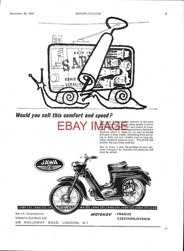 1959 advert for motokov jawa - for,