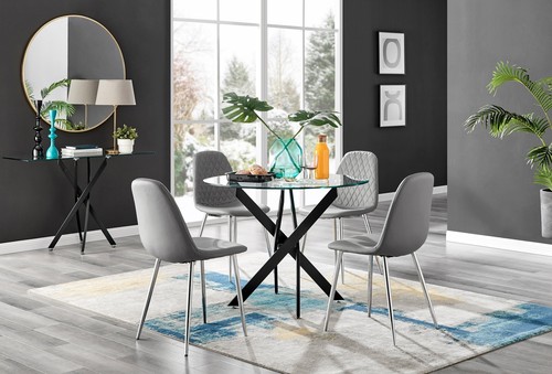 Novara 100cm round glass - 100cm,