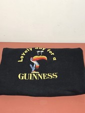 Guinness Sweatshirt XL Black Retro Embroidered Long Sleeve Retro Jumper 