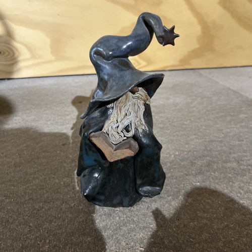 Clay witch wizard figurine - witch,