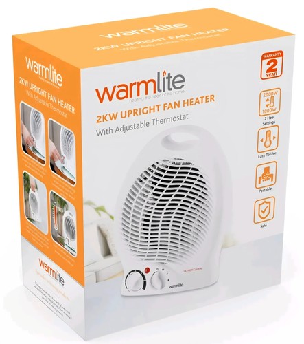 Warmlite 2kw upright fan - upright,