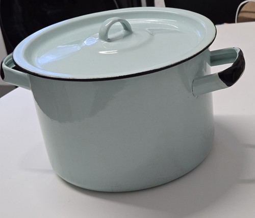 Vintage enamel pot made - pot, in