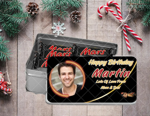Personalised tin filled - tin,