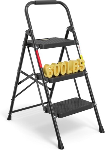 Step foldable steel - 3-step, ladder