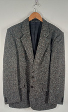 St Michael Donegal Tweed Blazer Jacket Mens 40M Grey Wool Vintage Sport Coat