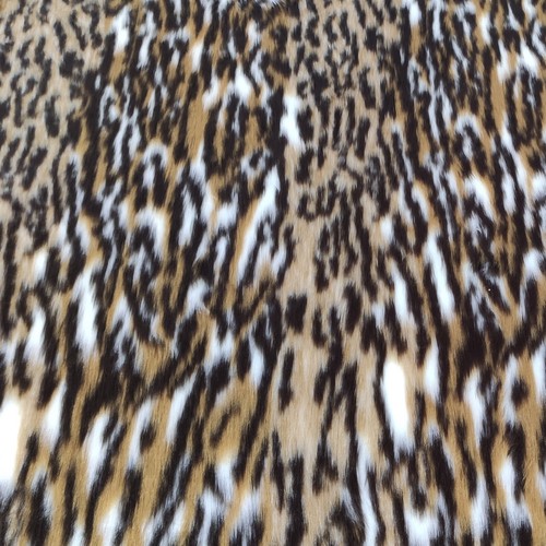 Ocelot jacquard fur fabric - fabric,