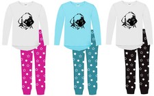 JUJAK GIRLS PUG PYJAMAS PUPPY DOG LONG PJS PREMIUM LOUNGEWEAR MADE IN ENGLAND