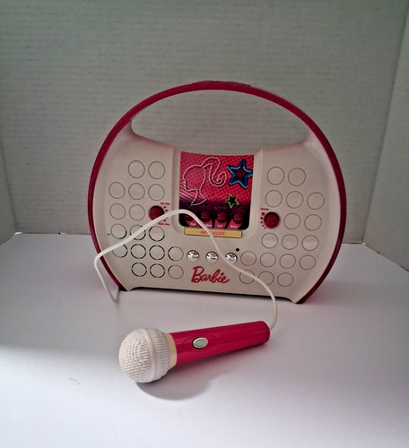 Barbie karaoke machine - machine, with