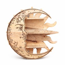 Mango Wood Sunrays & Moon 3
