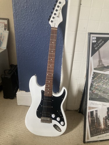 White electric guitar - electric,
