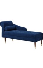 Chaise Longue, Indoor Lounge Sofa with Left Armrest and Lumbar Pillow