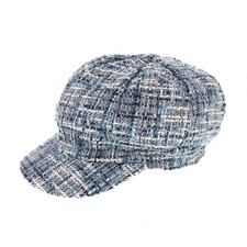 Whiteley Fleece Lined Ladies Textured Bakerboy Cap Black or Blue