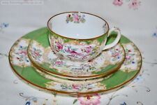 FABULOUS Antique Minton Tea Set Fine China Green Cockatrice 4863 Trio Cup Plate