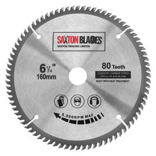 Saxton TCT Circular Wood saw blade 160mm x 20mm x 80T fits Festool Makita Bosch