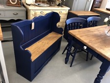 Dark Blue Hall Bench,Pew/Shoe