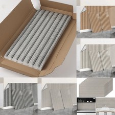 20X PVC Wooden Slat Tiles Wall Stickers Self-Adhesive Stick On Kitchen Bathroom