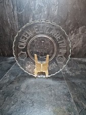 VINTAGE JUNE 1953 GLASS COMMEMORATIVE PLATE CORONATION ELIZABETH 10"