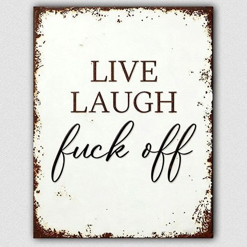 Metal sign live laugh love - live,