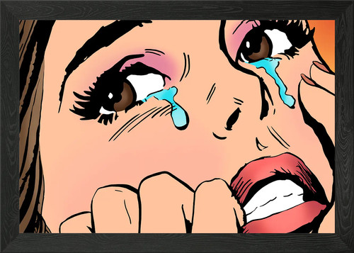 Crying woman comic - woman,