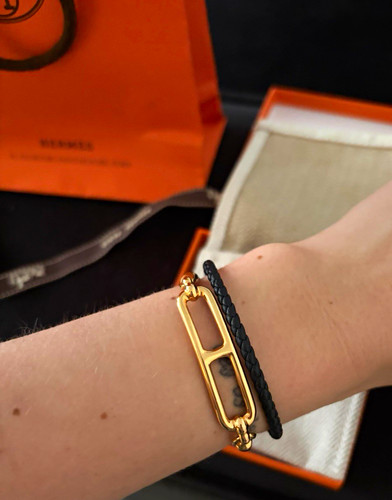 Hermès black leather - hermès,