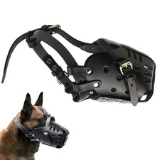 Leather Pet Dog Basket Muzzles