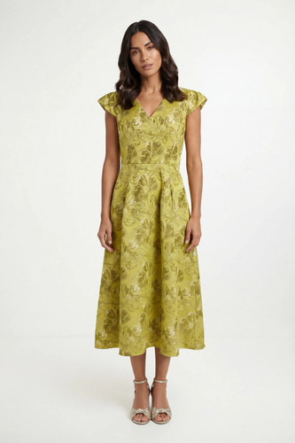 Wallis chartreuse fit flare - fit,