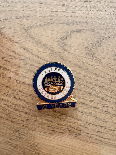 Aslef years service badge - 10,