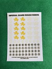 Warhammer 40k Imperial Guard Rough Riders Transfers Sheet Games Workshop 90s OOP
