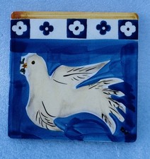 Peace bird tile art ornament