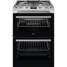 AEG CGX6130ACM 60cm Freestanding Gas Cooker with 4 Burner Hob - Stainless Steel