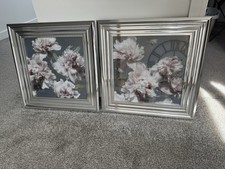 Premium Sparkly Peony Flowers Framed Wall Art Two Pieces