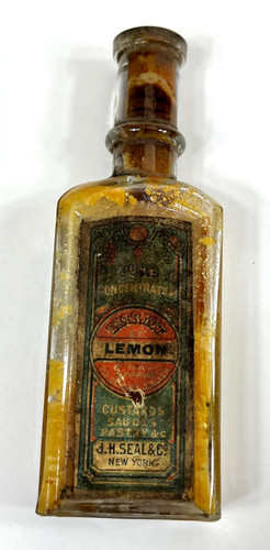 Antique bottle label seal - antique, h