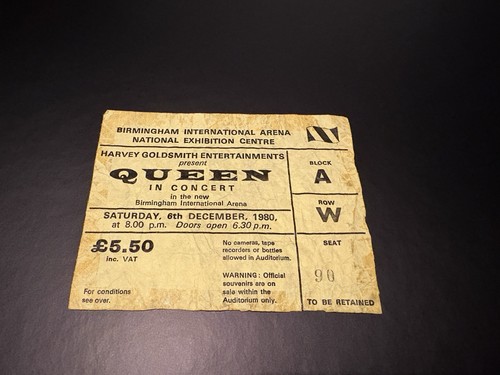 Queen ticket stub - ticket, birmingham