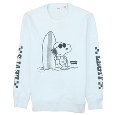 Levi's Men's White Snoopy Crew