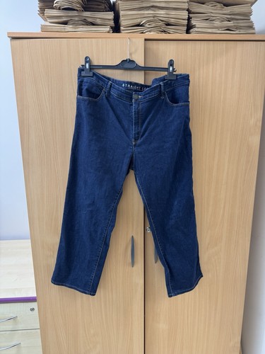 Straight leg denim jeans - denim,
