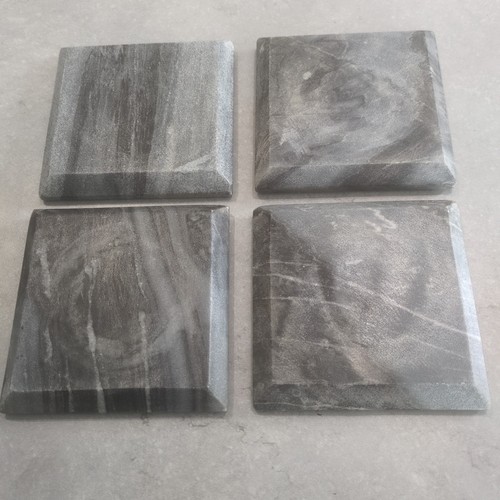 Grey granite coasters - 4,