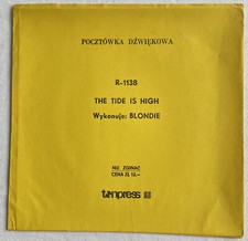 BLONDIE -The Tide Is High- Rare Polish Picture Card Backed Flexi Disc (Record)