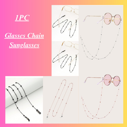 Glasses chain beaded - glasses,