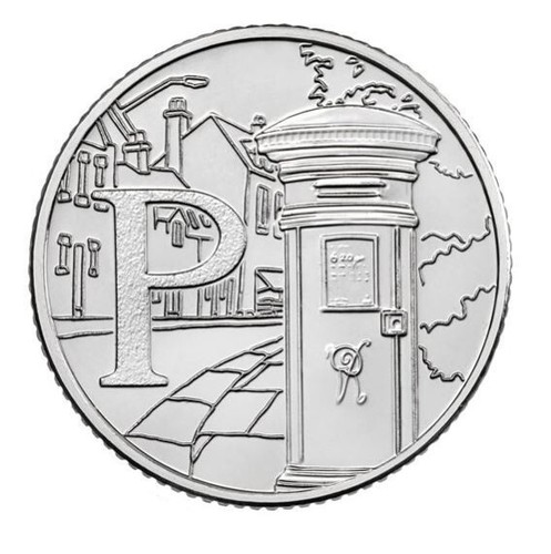 2019 alphabet 10p coin - alphabet,