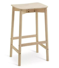 Habitat Nina Solid Birch Bar Stool - Natural | Modern Kitchen Breakfast Chair