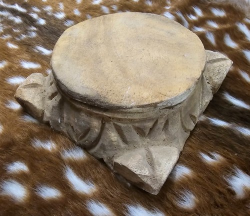 Carved wooden pedestal base - *carved,