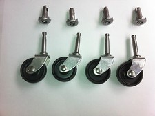 4 furniture castors & sockets for sofas, chairs, beds, divans etc. FREE POSTAGE 
