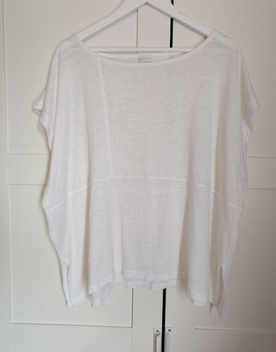 Poetry white linen boat - white,