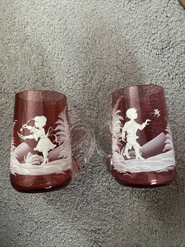 Mary gregory style cranberry - mary,