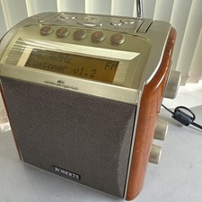 Roberts DAB Radio FM RDS Model RD-5 Mains or Battery Operated Wood Effect Retro